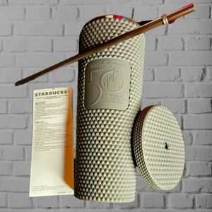 Disney 50th Anniversary StarBucks Black Studded Cup Tumbler